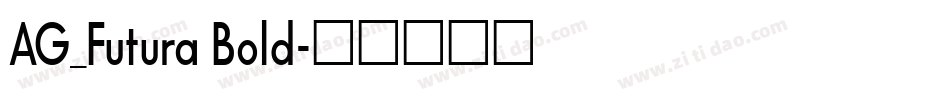 AG_Futura Bold字体转换